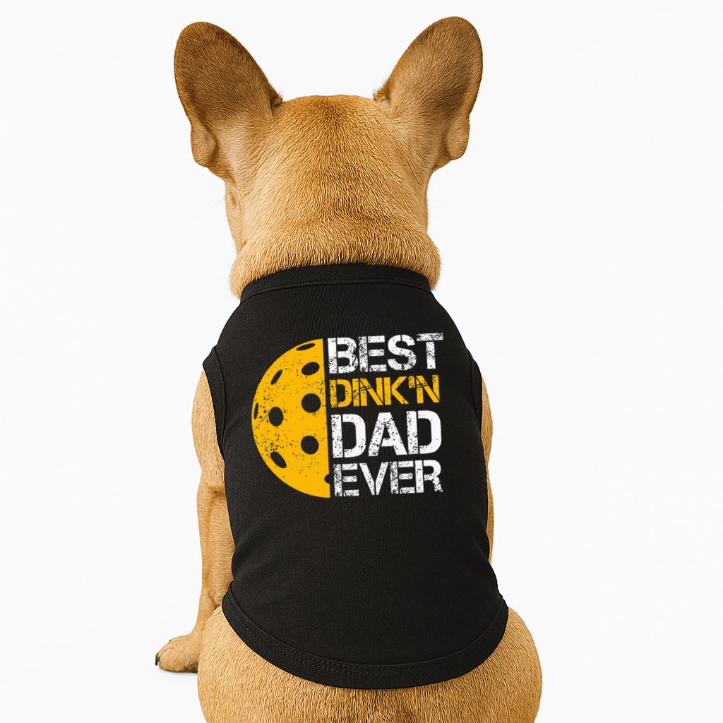 Funny Father's Day Pickleball Best Dink'n Dad Ever Funny Doggie Tank