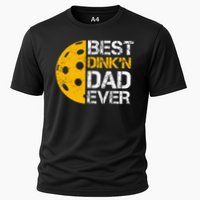 Funny Father's Day Pickleball Best Dink'n Dad Ever Funny Cooling Performance Crew T-Shirt
