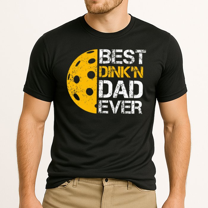Funny Father's Day Pickleball Best Dink'n Dad Ever Funny Cooling Performance Crew T-Shirt