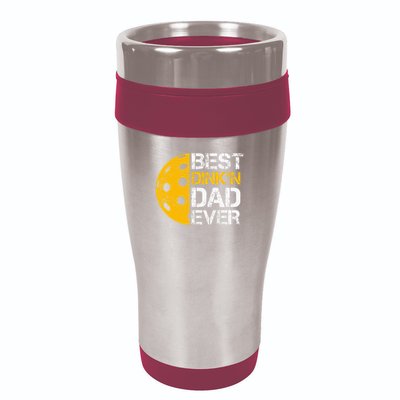 Funny Father's Day Pickleball Best Dink'n Dad Ever Funny 16oz Travel Tumbler