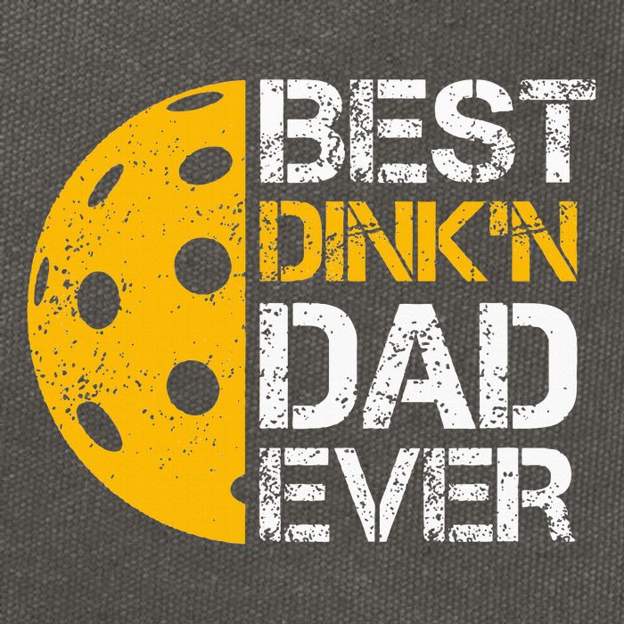 Funny Father's Day Pickleball Best Dink'n Dad Ever Funny Cotton Canvas Backpack