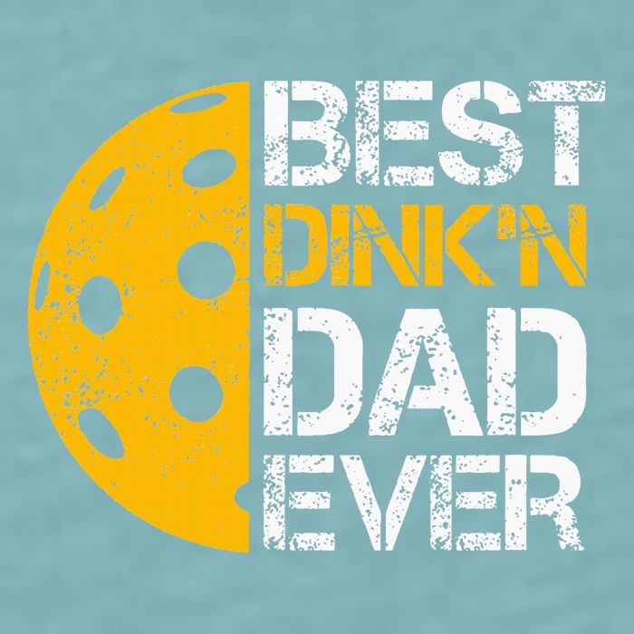 Funny Father's Day Pickleball Best Dink'n Dad Ever Funny Sueded Cloud Jersey T-Shirt