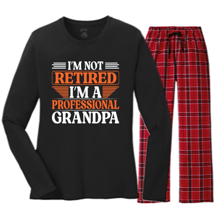 Funny Father's Day T Women's Long Sleeve Flannel Pajama Set 