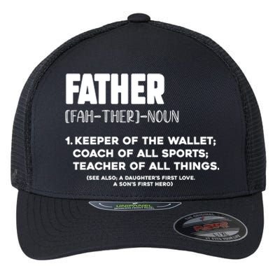 Funny Father's Day T Flexfit Unipanel Trucker Cap