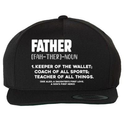 Funny Father's Day T Wool Snapback Cap