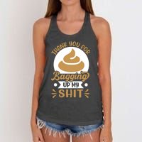 Funny Fathers Day T Women's Knotted Racerback Tank