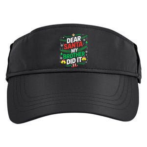 Family Funny Dear Santa My Brother Did It Christmas Adult Drive Performance Visor