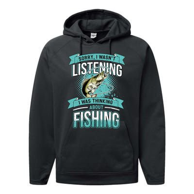 Funny Fishing Dad Quotes Saying Funny Fisherman Performance Fleece Hoodie