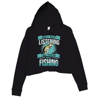 Funny Fishing Dad Quotes Saying Funny Fisherman Crop Fleece Hoodie