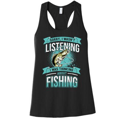 Funny Fishing Dad Quotes Saying Funny Fisherman Women's Racerback Tank