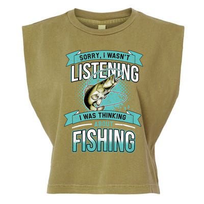 Funny Fishing Dad Quotes Saying Funny Fisherman Garment-Dyed Women's Muscle Tee