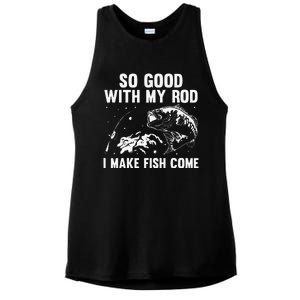 Funny Fishing Design For Women Fisherman Fish Fishing Ladies PosiCharge Tri-Blend Wicking Tank