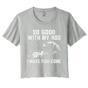 Funny Fishing Design For Women Fisherman Fish Fishing Women's Crop Top Tee