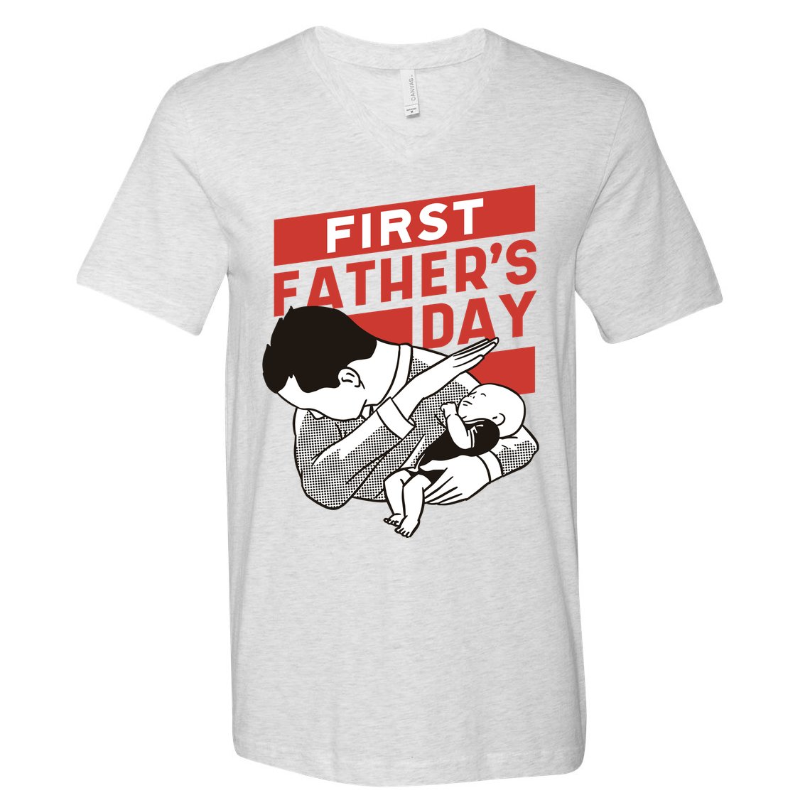 First Father's Day Dab V-Neck T-Shirt