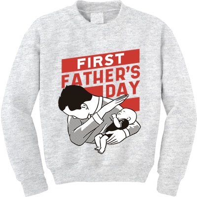 First Father's Day Dab Kids Sweatshirt