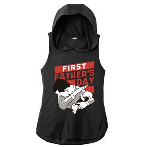 First Father's Day Dab Ladies PosiCharge Tri-Blend Wicking Draft Hoodie Tank