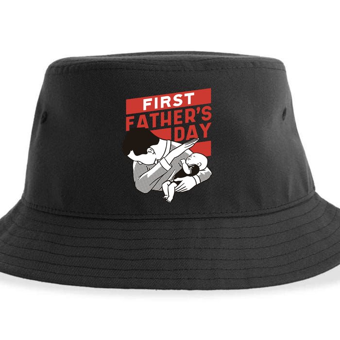 First Father's Day Dab Sustainable Bucket Hat