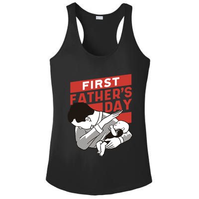 First Father's Day Dab Ladies PosiCharge Competitor Racerback Tank