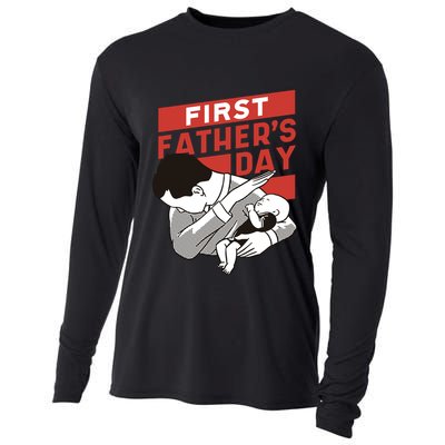 First Father's Day Dab Cooling Performance Long Sleeve Crew