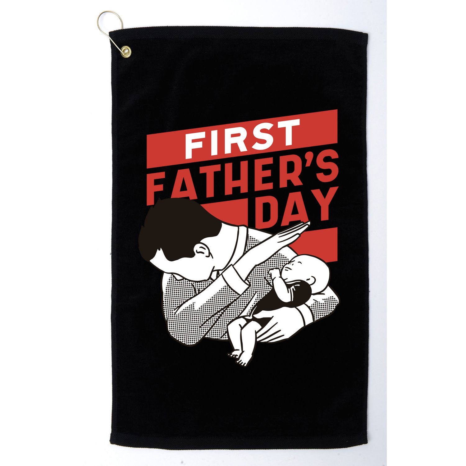 First Father's Day Dab Golf Towel