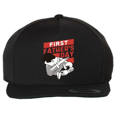 First Father's Day Dab Wool Snapback Cap