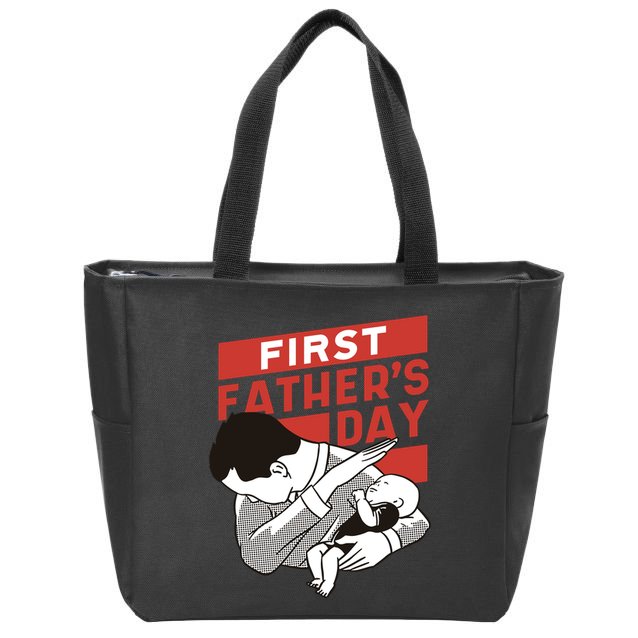 First Father's Day Dab Zip Tote Bag