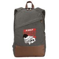 First Father's Day Dab Cotton Canvas Backpack