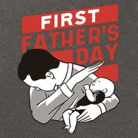 First Father's Day Dab Cotton Canvas Backpack