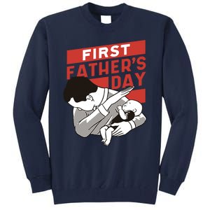 First Father's Day Dab Tall Sweatshirt