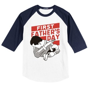 First Father's Day Dab Baseball Sleeve Shirt