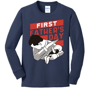 First Father's Day Dab Kids Long Sleeve Shirt