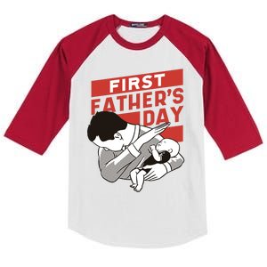 First Father's Day Dab Kids Colorblock Raglan Jersey