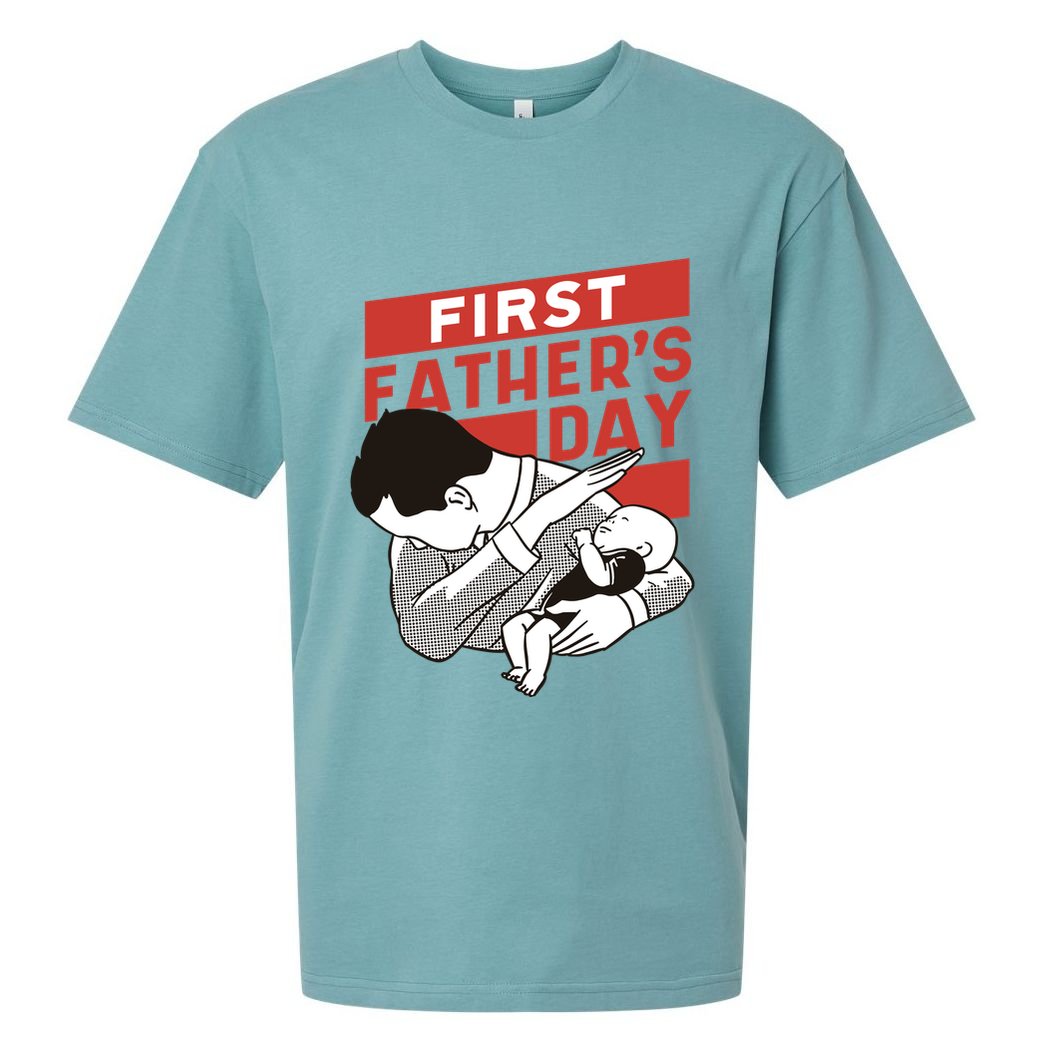 First Father's Day Dab Sueded Cloud Jersey T-Shirt