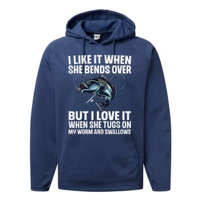 Funny Fishing Design For Women Fishing Fish Fisherman Performance Fleece Hoodie