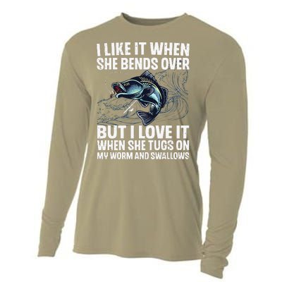 Funny Fishing Design For Women Fishing Fish Fisherman Cooling Performance Long Sleeve Crew