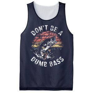 Funny Fishing Dont Be Dumb Bass Funny Dad Fisherman Mesh Reversible Basketball Jersey Tank