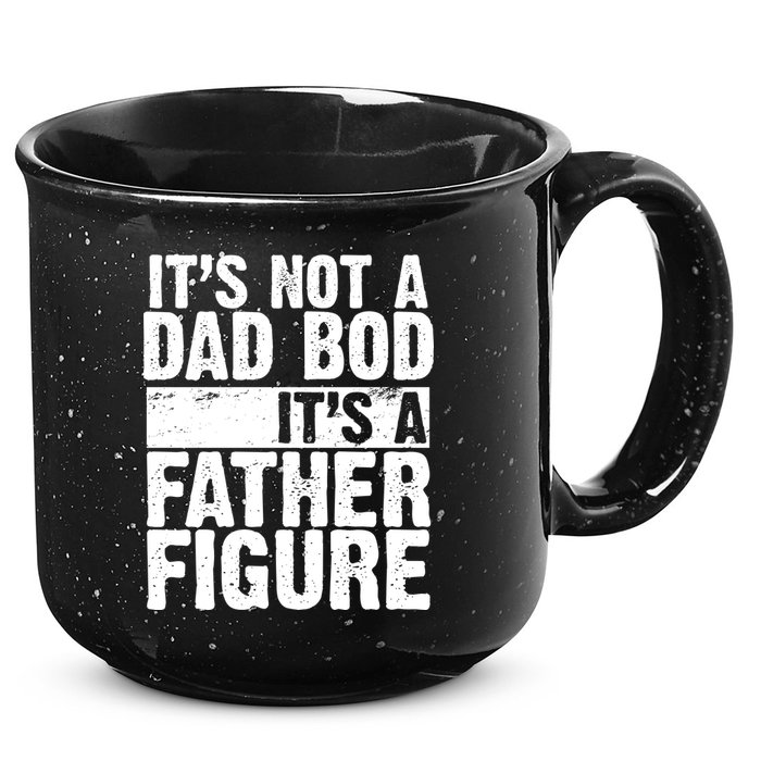 Father Figure Dad Bod Funny Meme 15oz Campfire Ceramic Mug
