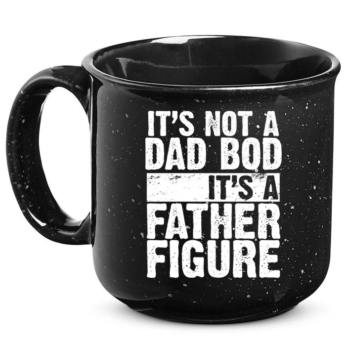 Father Figure Dad Bod Funny Meme 15oz Campfire Ceramic Mug