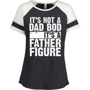 Father Figure Dad Bod Funny Meme Enza Ladies Jersey Colorblock Tee