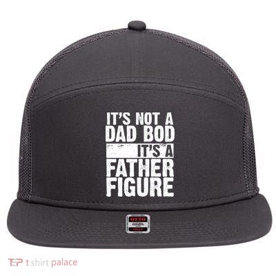 Father Figure Dad Bod Funny Meme 7 Panel Mesh Trucker Snapback Hat