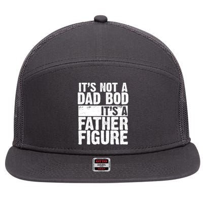 Father Figure Dad Bod Funny Meme 7 Panel Mesh Trucker Snapback Hat