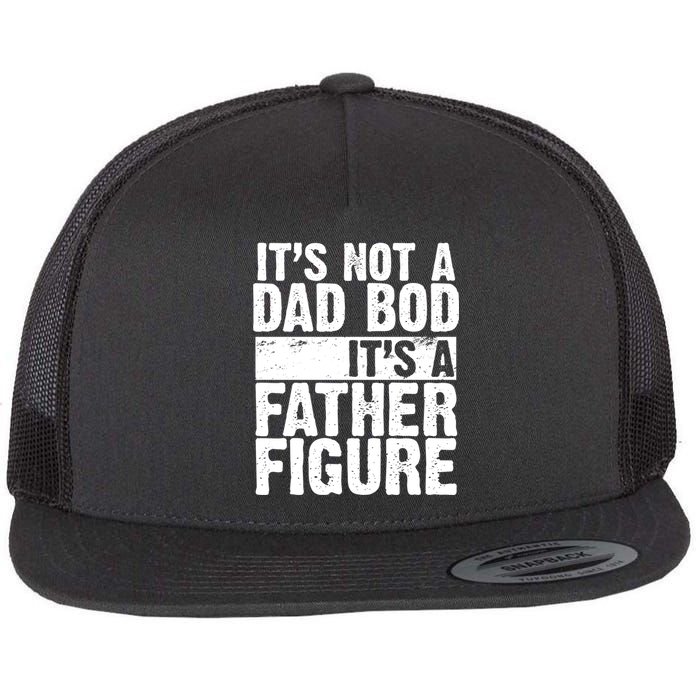 Father Figure Dad Bod Funny Meme Flat Bill Trucker Hat