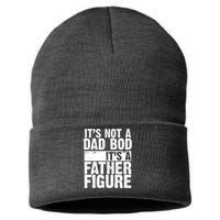 Father Figure Dad Bod Funny Meme Sustainable Knit Beanie