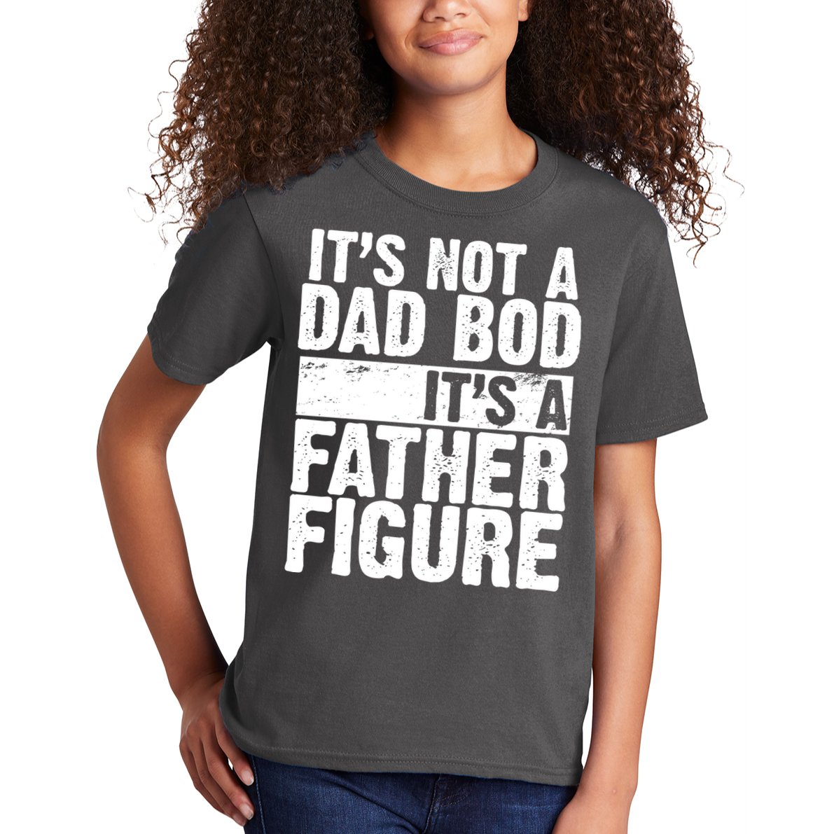 Father Figure Dad Bod Funny Meme Kids T-Shirt