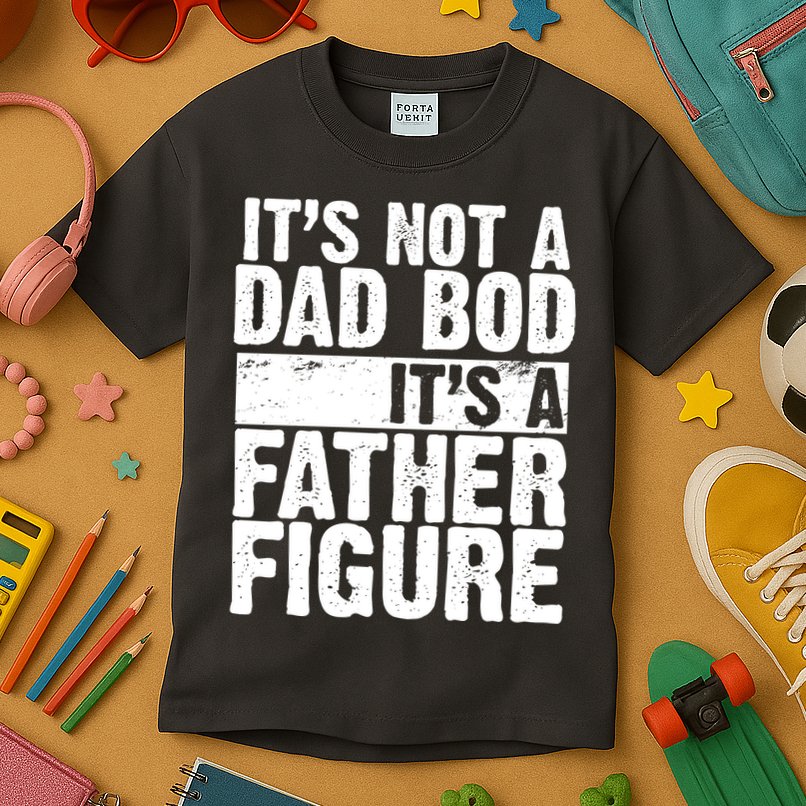 Father Figure Dad Bod Funny Meme Kids T-Shirt