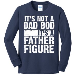 Father Figure Dad Bod Funny Meme Kids Long Sleeve Shirt