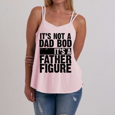 Father Figure Dad Bod Funny Meme Women's Strappy Tank