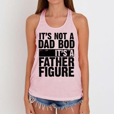 Father Figure Dad Bod Funny Meme Women's Knotted Racerback Tank