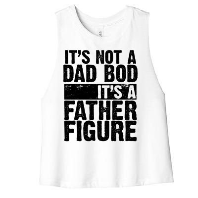 Father Figure Dad Bod Funny Meme Women's Racerback Cropped Tank