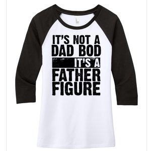 Father Figure Dad Bod Funny Meme Women's Tri-Blend 3/4-Sleeve Raglan Shirt